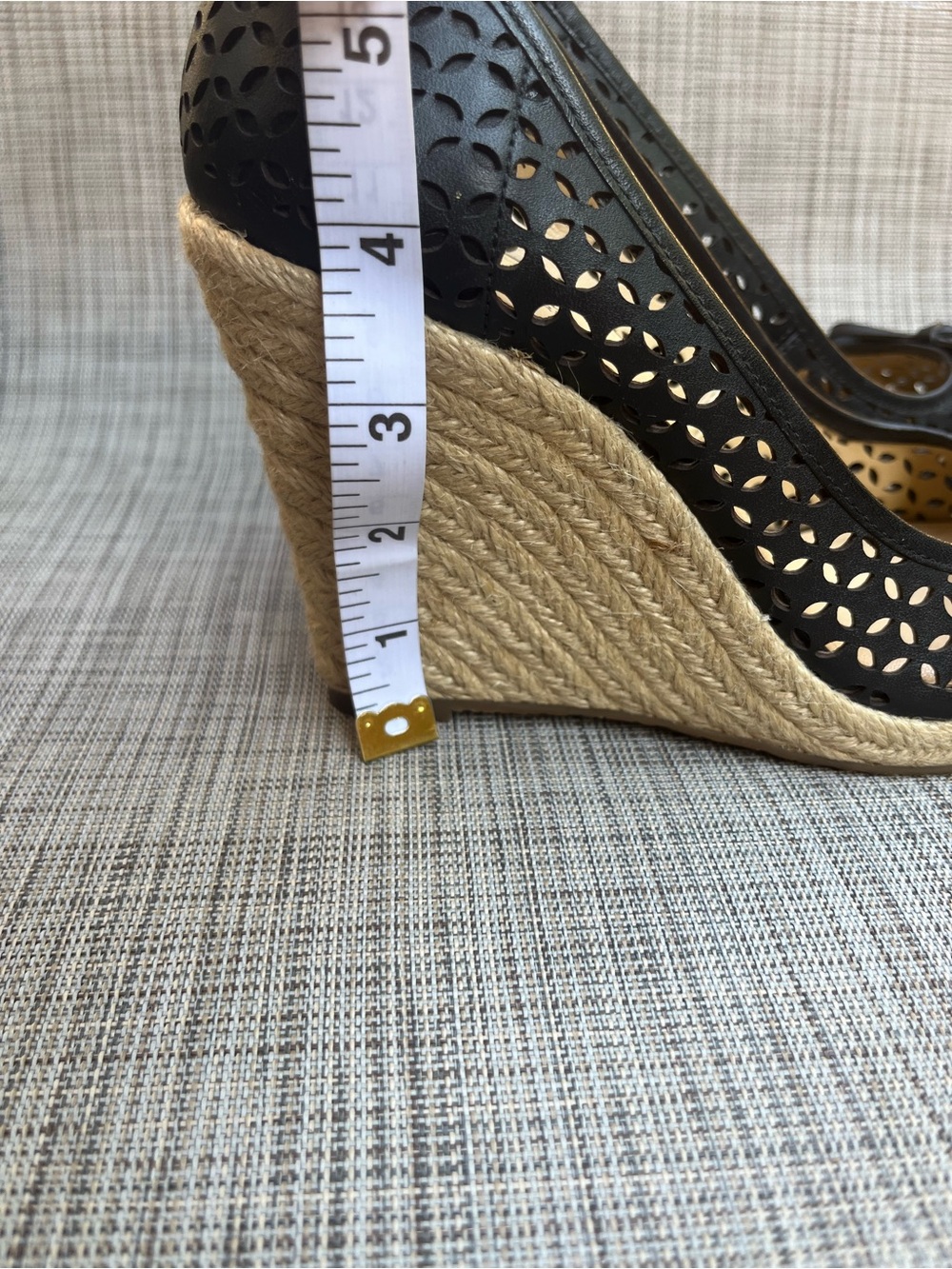 NWOT Michael Kors Black Wedge Open Toe shoes - Picture 11 of 11